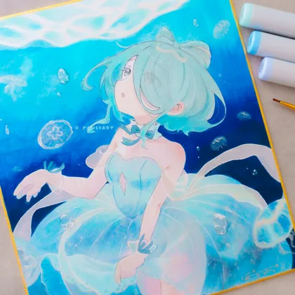 Watercolour and copic original artwork by PAULIA